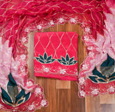 Crepe Pink Unstitched Suit